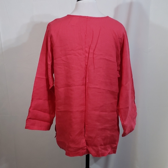 EUC CTC Linens Pink Linen Tunic Top Small - Picture 4 of 8